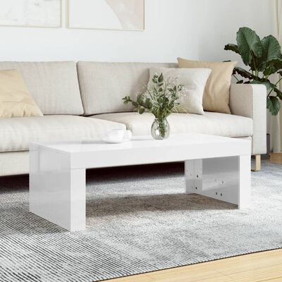 Salontafel Hoogglans Wit 102x50x36 cm - 71% Korting!