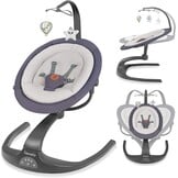 LIONELO Rina 2in1 Babyschommel + wieg, Afstandsbediening, 60° Draaibare zitting, Twee schommelrichtingen, 5 Schommelsnelheden, Vergrendeling, Rugleuningverstelling, Timer, 12 Melodieën, Stille werking