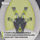 LIONELO Rina 2in1 Babyschommel + wieg, Afstandsbediening, 60° Draaibare zitting, Twee schommelrichtingen, 5 Schommelsnelheden, Vergrendeling, Rugleuningverstelling, Timer, 12 Melodieën, Stille werking