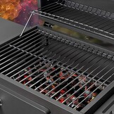 onlyfire Verstelbare Houtskoolbak voor Barbecue 38.5-73 cm, Rechthoekige Stalen Houtskoollade, Vuurkorf en Aslade met Rooster, Reserveonderdeel voor Tepro Toronto, Taino Hero XL, Activa