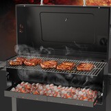 onlyfire Verstelbare Houtskoolbak voor Barbecue 38.5-73 cm, Rechthoekige Stalen Houtskoollade, Vuurkorf en Aslade met Rooster, Reserveonderdeel voor Tepro Toronto, Taino Hero XL, Activa