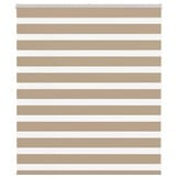 Zebra rolgordijn Zandbruin 120x100 cm - 58% korting