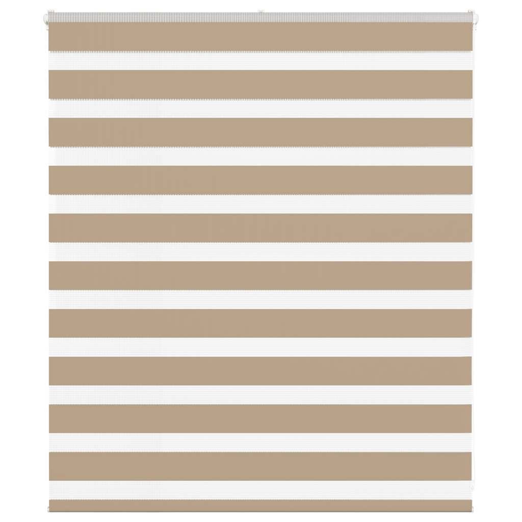 Zebra rolgordijn Zandbruin 120x100 cm - 58% korting