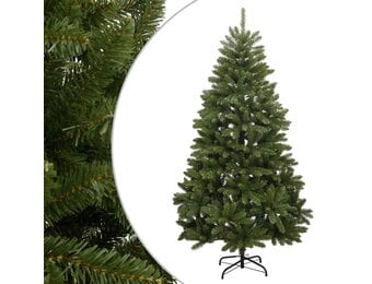 vidaXL Kunstkerstboom met scharnieren en standaard 180 cm groen
