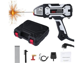 Handlasapparaat, draagbaar 220 V booglasapparaat met 10 lasstaven, 200 A elektroden lasapparaat met IGBT-omvormer, voor 1,6 mm tot 3,2 mm draadstangen