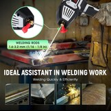 Handlasapparaat, draagbaar 220 V booglasapparaat met 10 lasstaven, 200 A elektroden lasapparaat met IGBT-omvormer, voor 1,6 mm tot 3,2 mm draadstangen