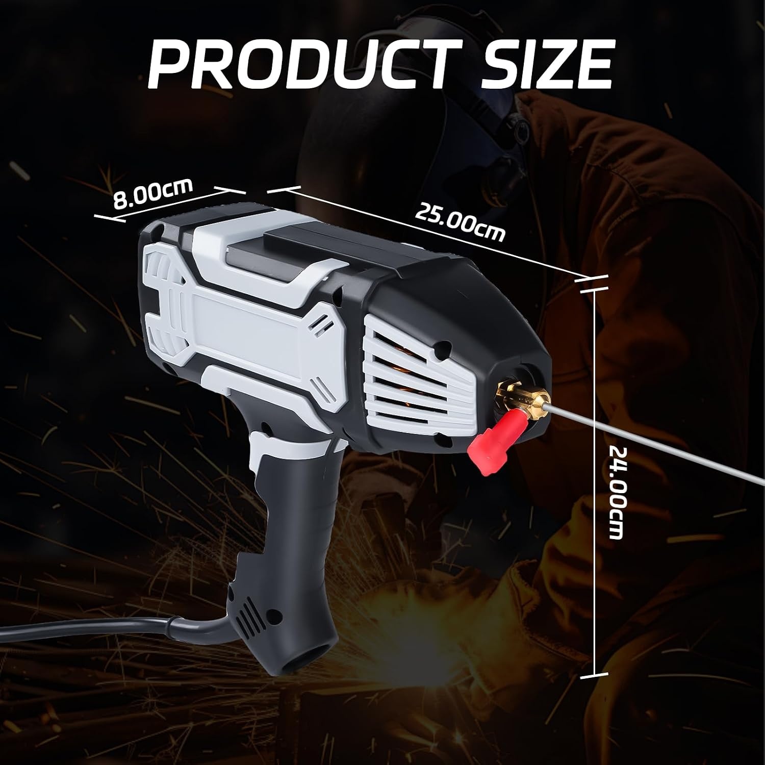 Handlasapparaat, draagbaar 220 V booglasapparaat met 10 lasstaven, 200 A elektroden lasapparaat met IGBT-omvormer, voor 1,6 mm tot 3,2 mm draadstangen