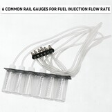 Diesel Leak Off Test Kit Common Rail Tester Leak Off Tester 6 Cylinder Diesel Injector Flow Meter Engine Injection Rail Test Kit with 24 Adapters