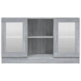 vidaXL Vitrinekast 120x30,5x70 cm bewerkt hout grijs sonoma eiken
