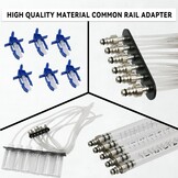 Diesel Leak Off Test Kit Common Rail Tester Leak Off Tester 6 Cylinder Diesel Injector Flow Meter Engine Injection Rail Test Kit with 24 Adapters