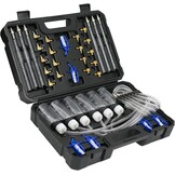 Diesel Leak Off Test Kit Common Rail Tester Leak Off Tester 6 Cylinder Diesel Injector Flow Meter Engine Injection Rail Test Kit with 24 Adapters