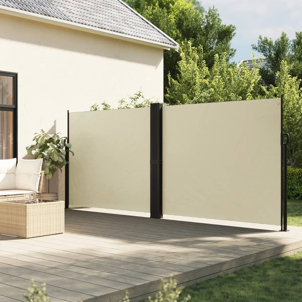Uittrekbaar Windscherm Crème 160x1000 cm - 60% Korting!