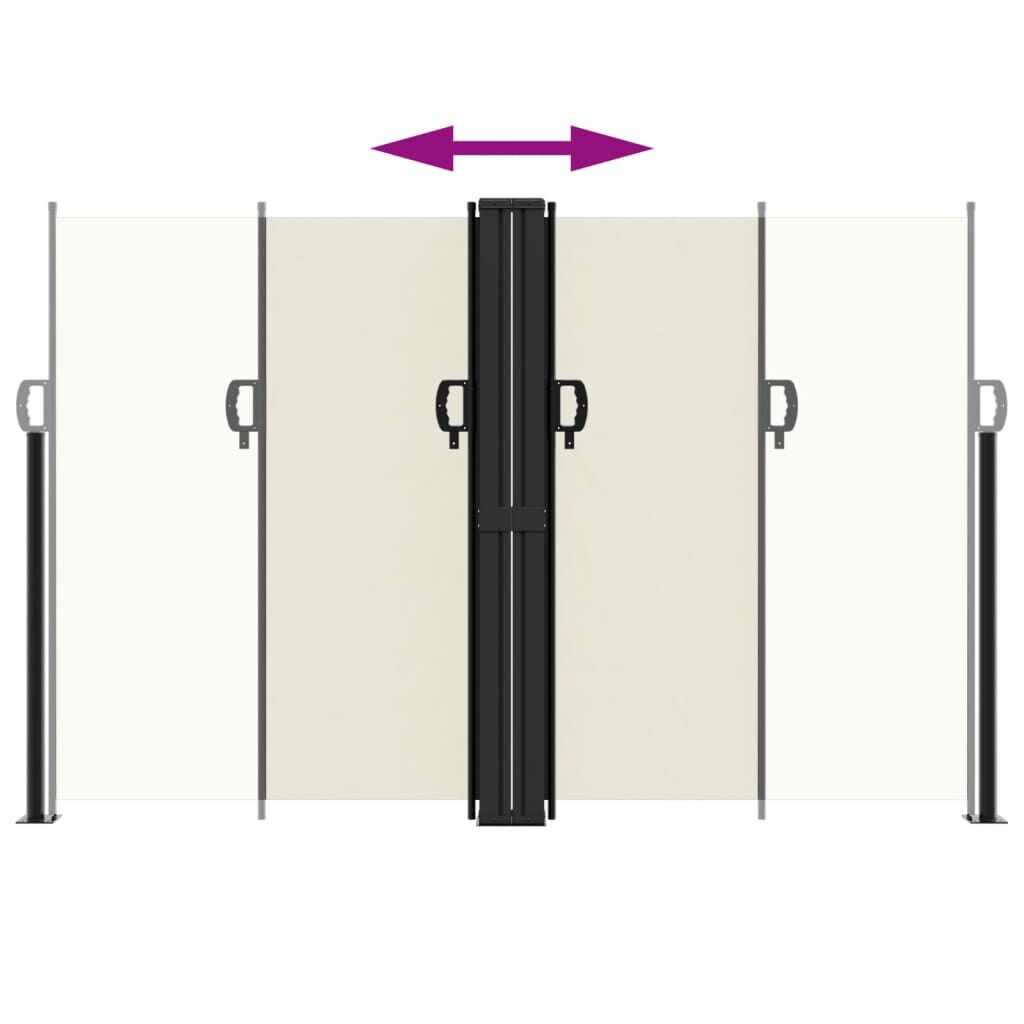 Uittrekbaar Windscherm Crème 160x1000 cm - 60% Korting!