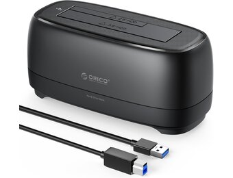 ORICO 3,5 inch harde schijf docking station USB 3.0 harde schijf behuizing voor SATA 2.5" en 3.5" HDD SSD, harde schijf lezer ondersteunt UASP en 20TB schijven (DD18U3)