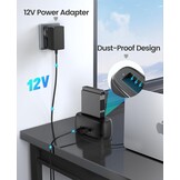 ORICO 3,5 inch harde schijf docking station USB 3.0 harde schijf behuizing voor SATA 2.5" en 3.5" HDD SSD, harde schijf lezer ondersteunt UASP en 20TB schijven (DD18U3)