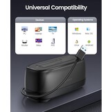 ORICO 3,5 inch harde schijf docking station USB 3.0 harde schijf behuizing voor SATA 2.5" en 3.5" HDD SSD, harde schijf lezer ondersteunt UASP en 20TB schijven (DD18U3)