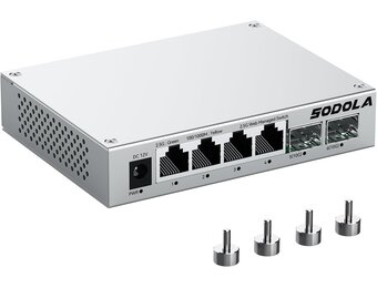 SODOLA 4-poorts 2.5G Smart Web Ethernet Switch