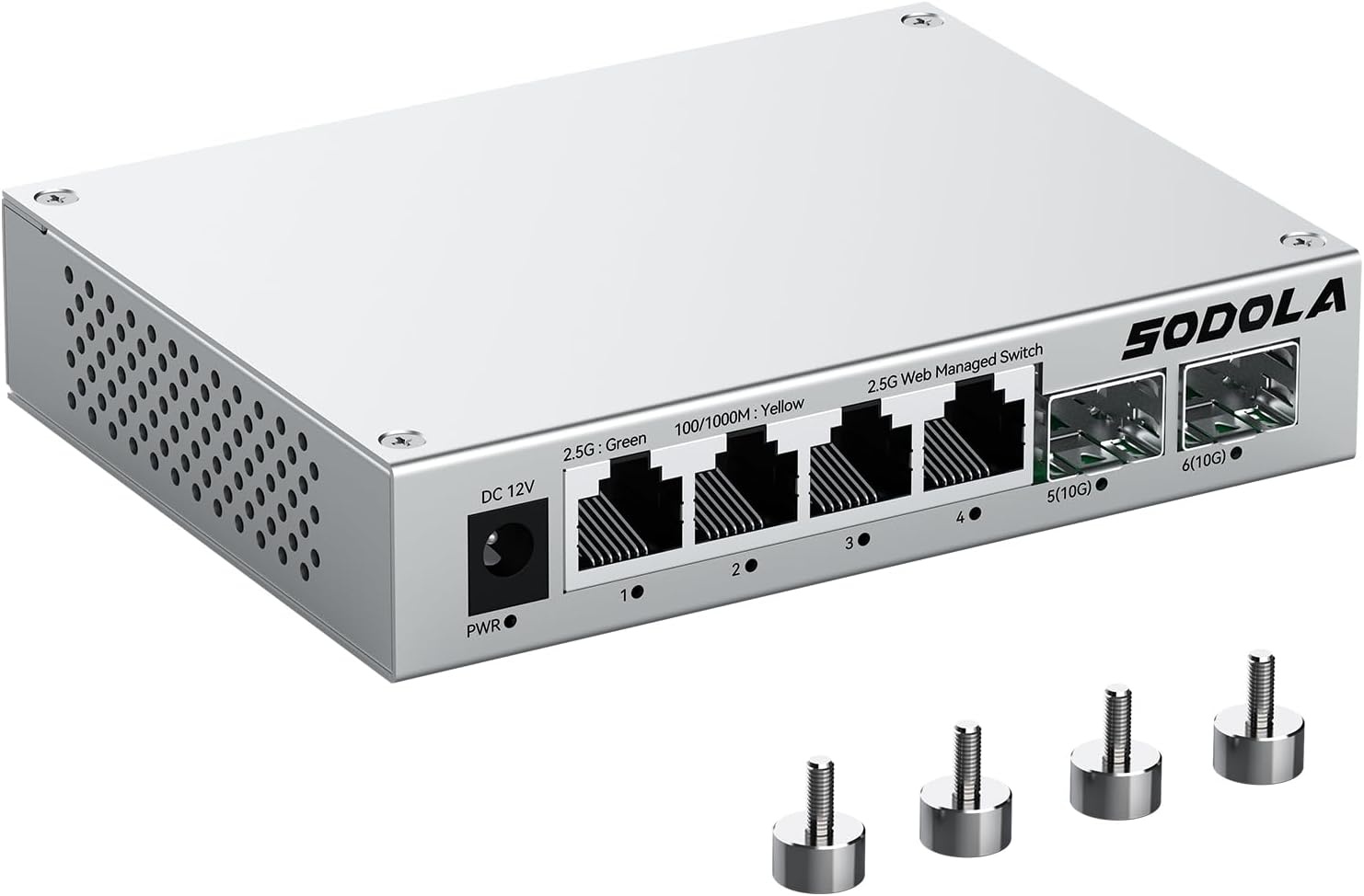 SODOLA 4-poorts 2.5G Smart Web Ethernet Switch