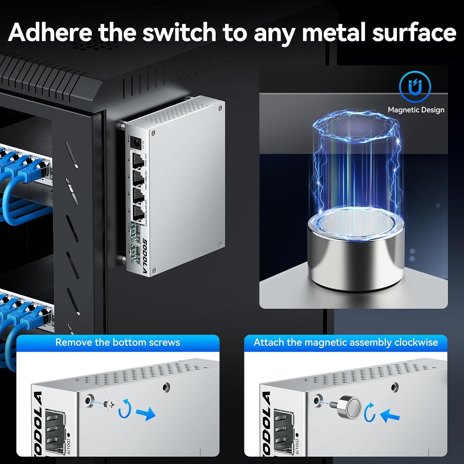 SODOLA 4-poorts 2.5G Smart Web Ethernet Switch