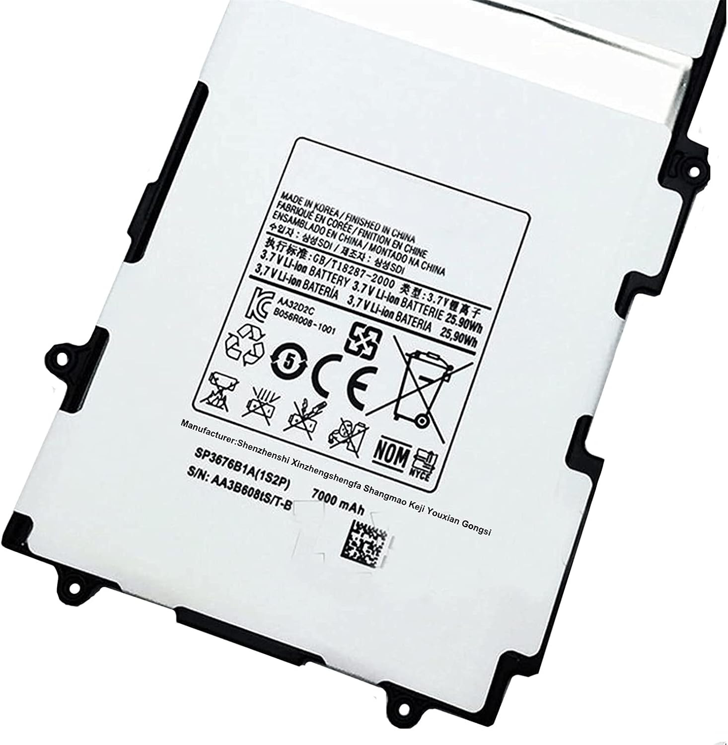 Tablet Batterij voor Samsung Galaxy Tab 2/Note 10.1 (7000mAh) - 56% Korting!