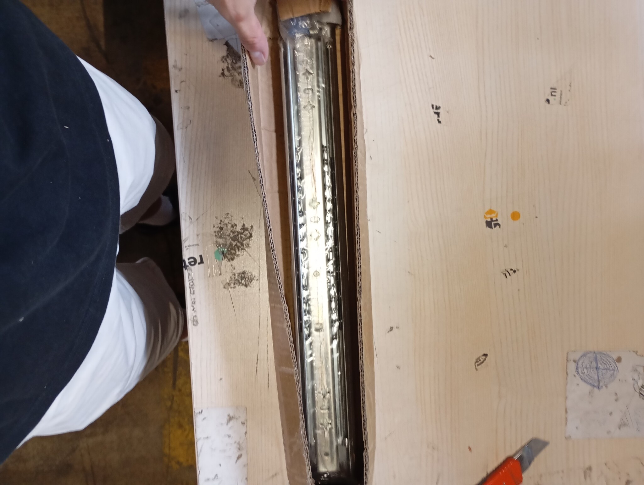 zware ladegeleider met slot 450 mm, 3-voudig afneembaar, volledig uittrekbaar, kogellagervergrendeling, zijmontage, 1 paar