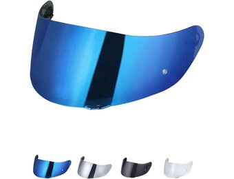 Helm vizier voor K1 K3SV K5 vizier, motorhelm vizier, motorfiets windscherm helm lens vizier vol gezicht, helm vizier accessoires vervanging (Chroom Blauw)