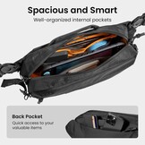 tomtoc X-Pac 5,5 liter sling bag, heren schoudertas voor op reis, dagelijks gebruik, crossbody schoudertas Geschikt voor Steam Deck, Nintendo Switch, DJI Osmo Pocket 3/Action 4, GoPro Hero 12 camera