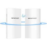 NEWFAST Externe access point, 3 km, externe WLAN-brug, 5,8 GHz, 300 Mbps, Wireless Bridge met 11 dBi antenne, LAN-aansluiting, PTP/PTMP-verbinding (2 stuks)