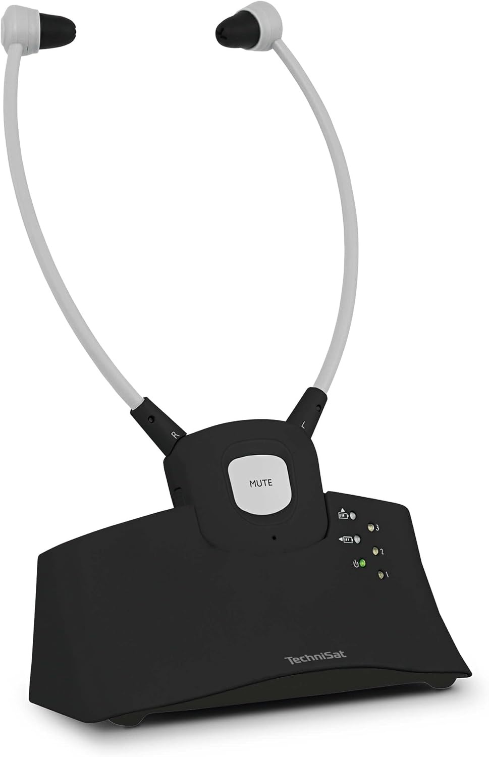 TechniSat STEREOMAN ISI 3 Wireless Stereo Wireless Headphones for Television and Music Systems with Docking Station, Black