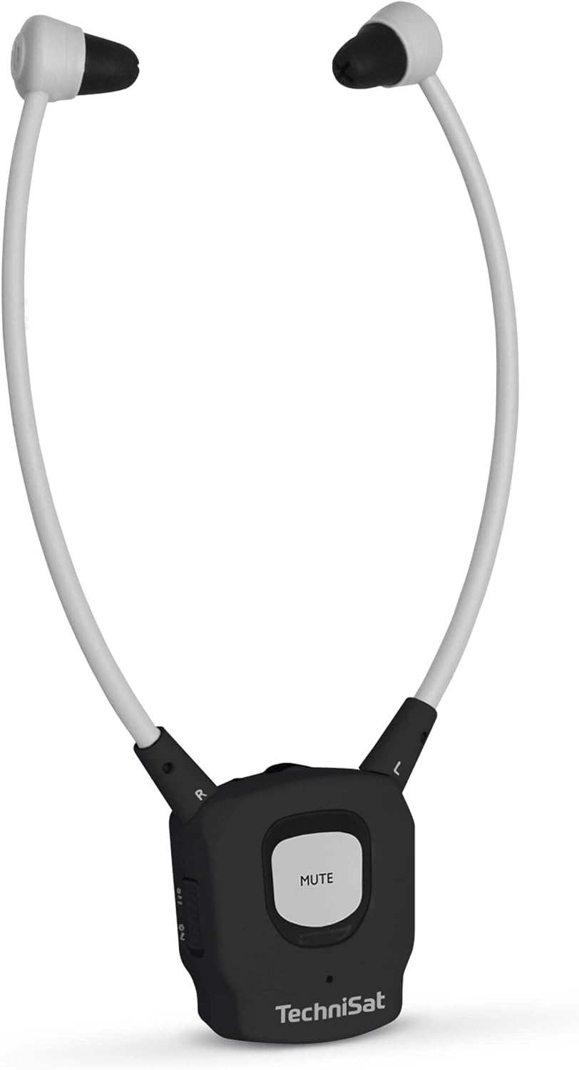 TechniSat STEREOMAN ISI 3 Wireless Stereo Wireless Headphones for Television and Music Systems with Docking Station, Black