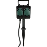 UNITEC 44202 grondpen met dubbel stopcontact, 1,5 m voedingskabel