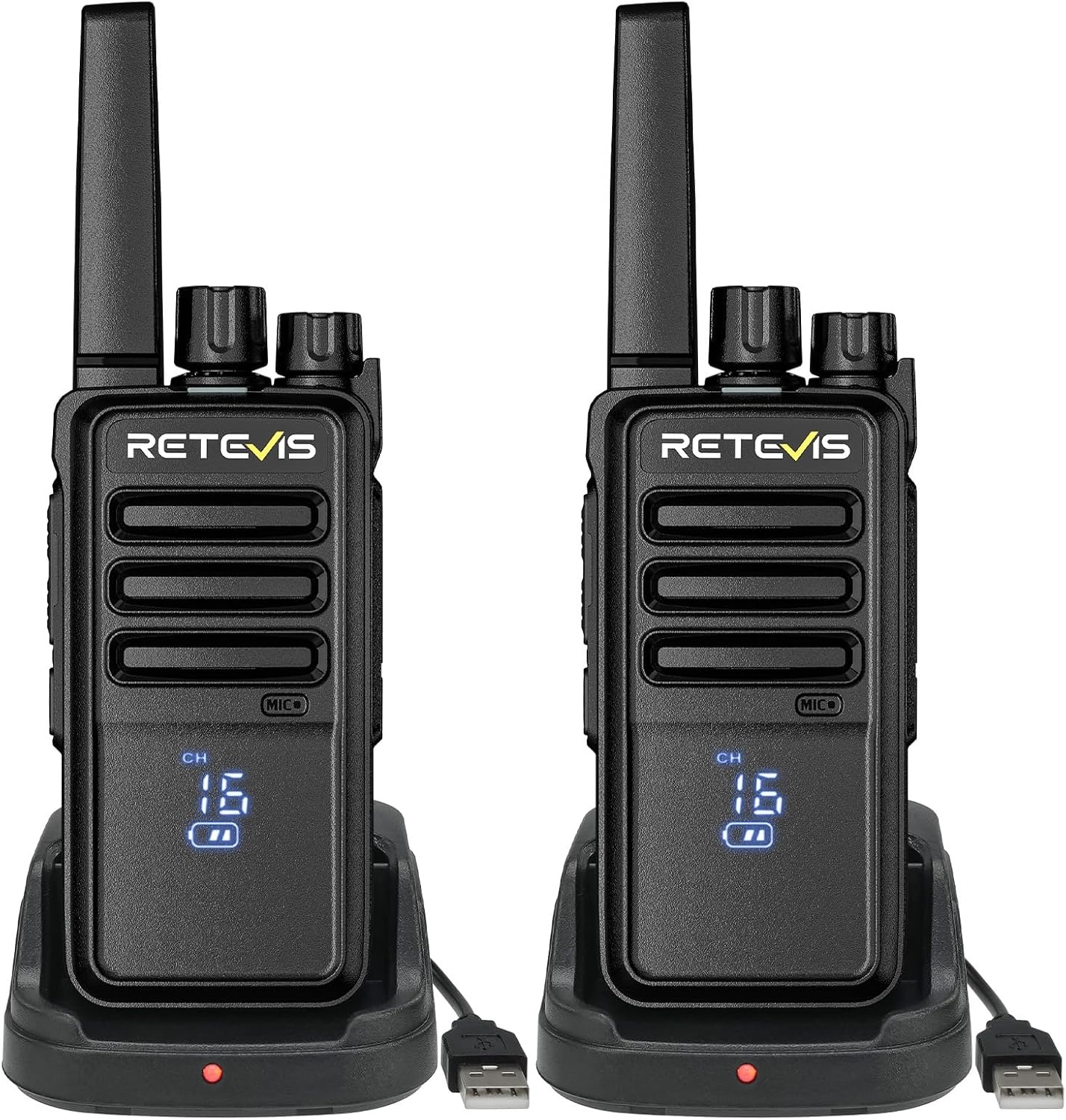 2x Vergunningsvrije PMR446 Walkie-Talkie Set Zwart - Nu met 28% Korting!