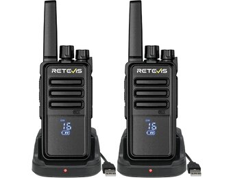 2x Vergunningsvrije PMR446 Walkie-Talkie Set Zwart - Nu met 28% Korting!