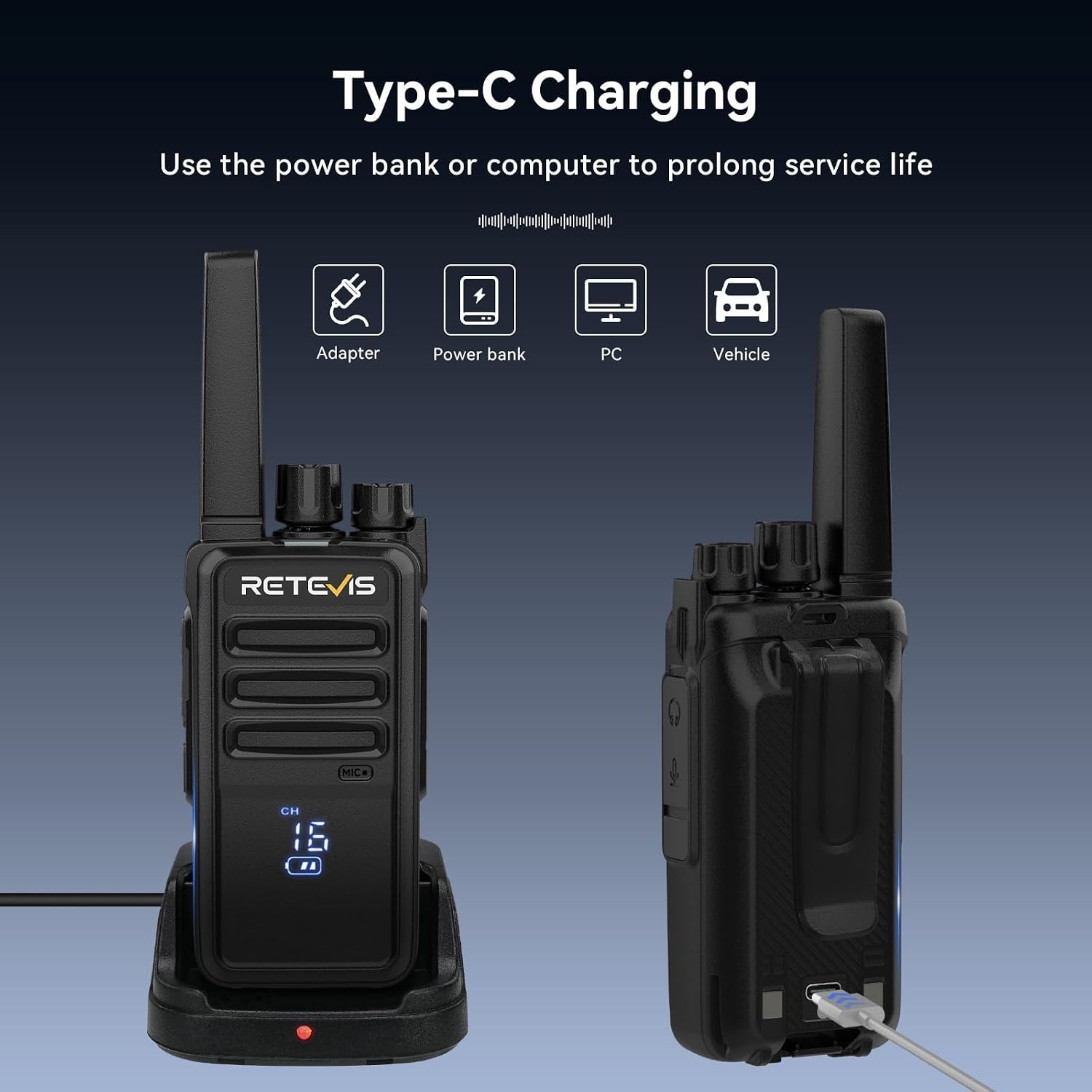 2x Vergunningsvrije PMR446 Walkie-Talkie Set Zwart - Nu met 28% Korting!