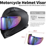 60% Korting: Motorhelm Vizier Regenboog - Vervanging voor VECTOR II/Citation II/FF811