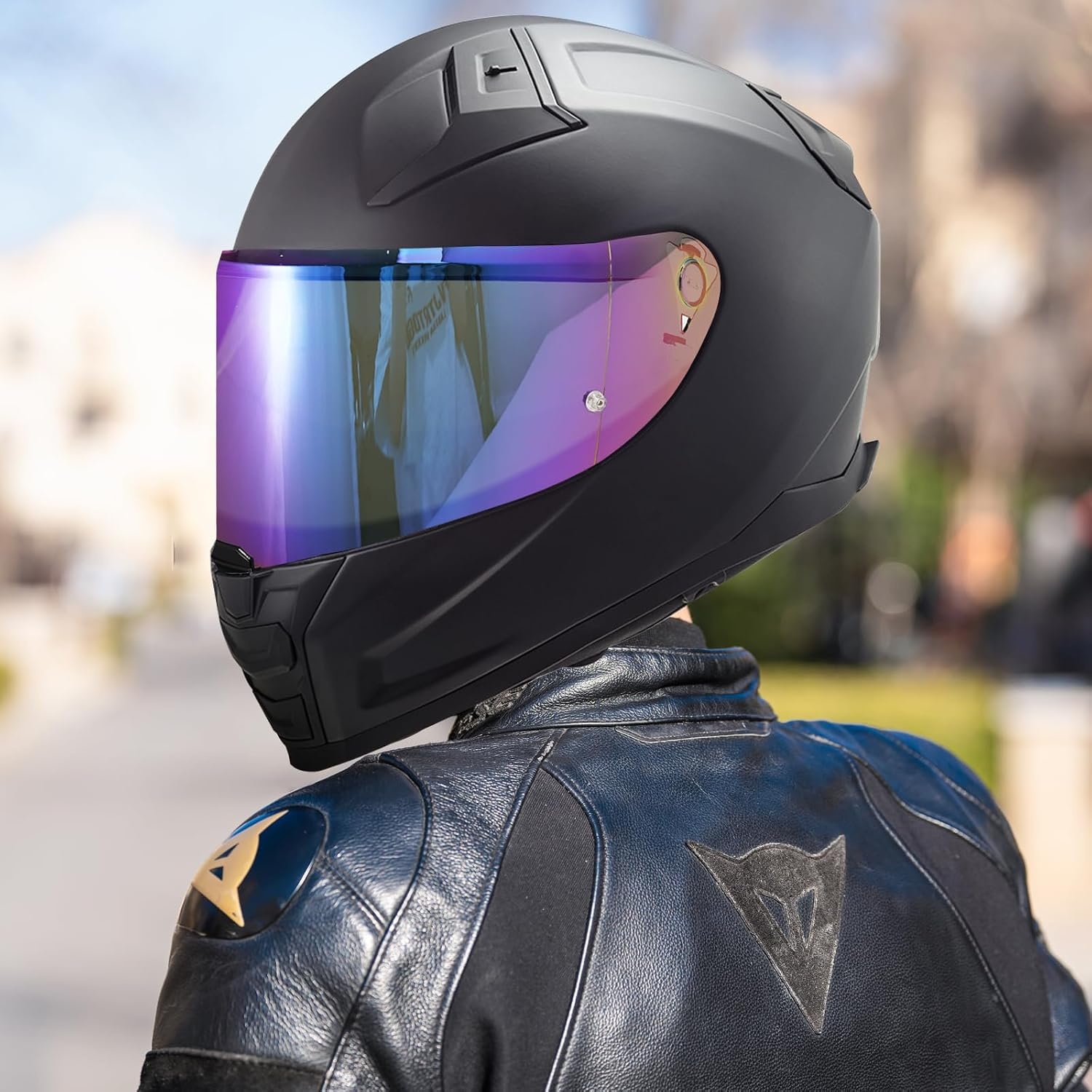 60% Korting: Motorhelm Vizier Regenboog - Vervanging voor VECTOR II/Citation II/FF811