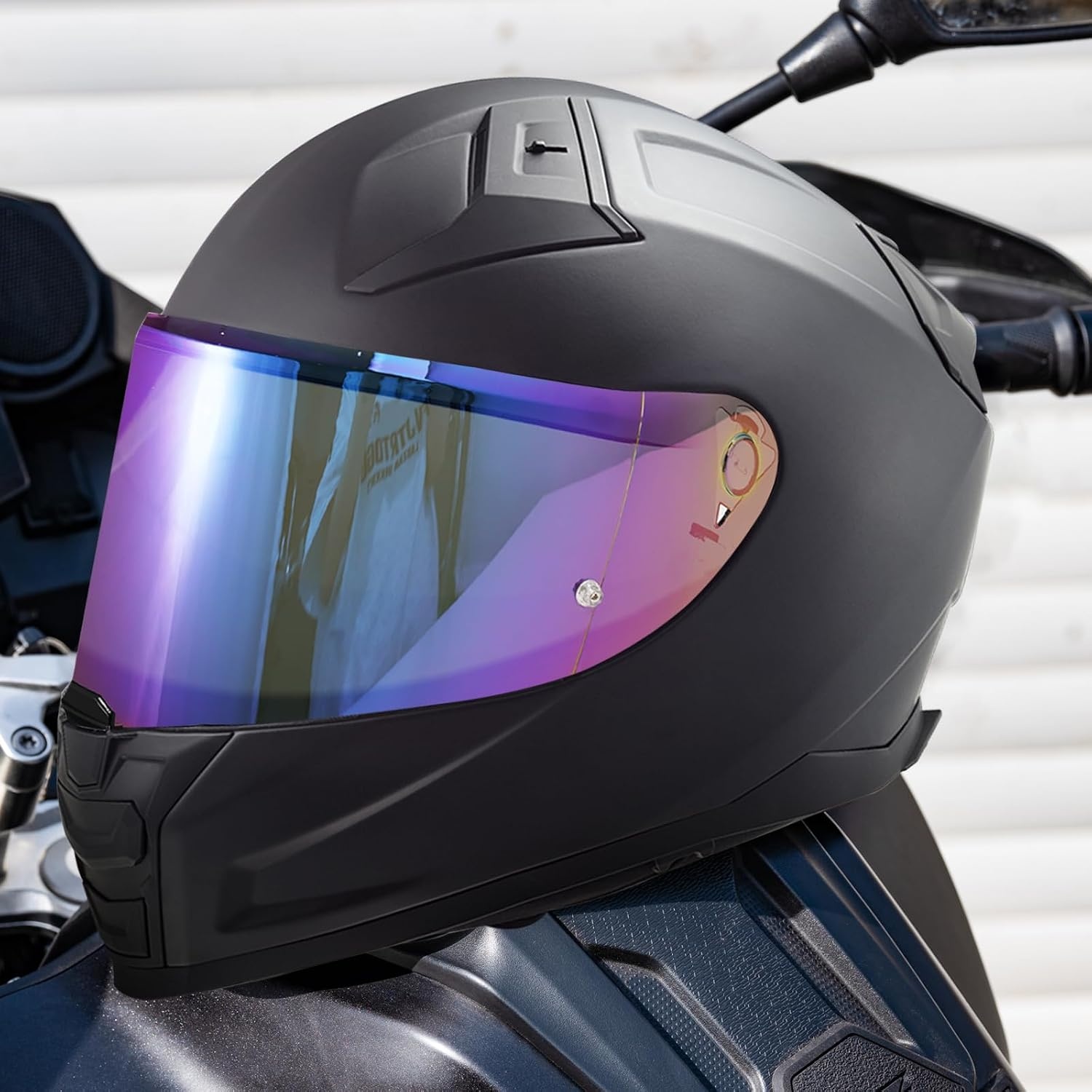 60% Korting: Motorhelm Vizier Regenboog - Vervanging voor VECTOR II/Citation II/FF811