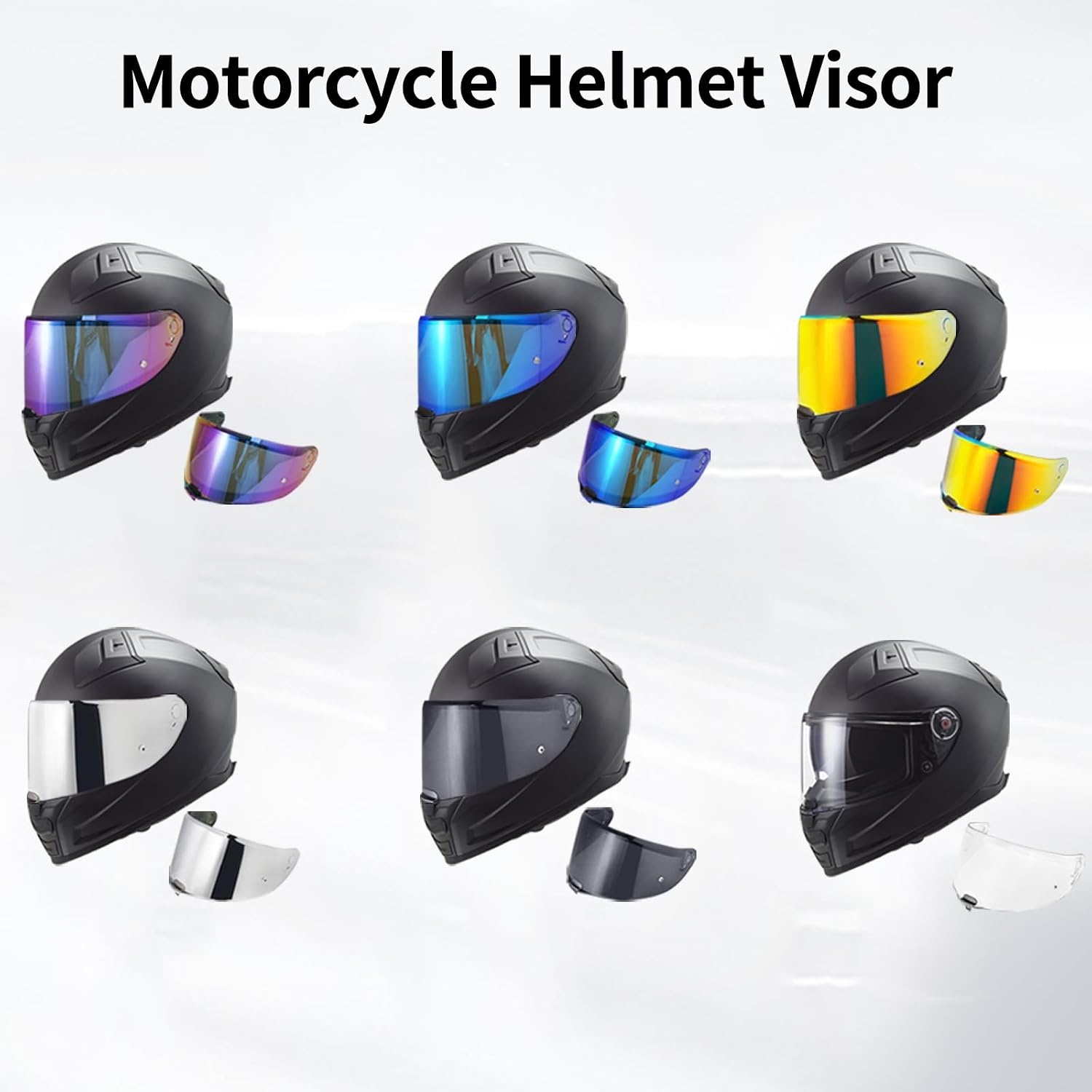 60% Korting: Motorhelm Vizier Regenboog - Vervanging voor VECTOR II/Citation II/FF811