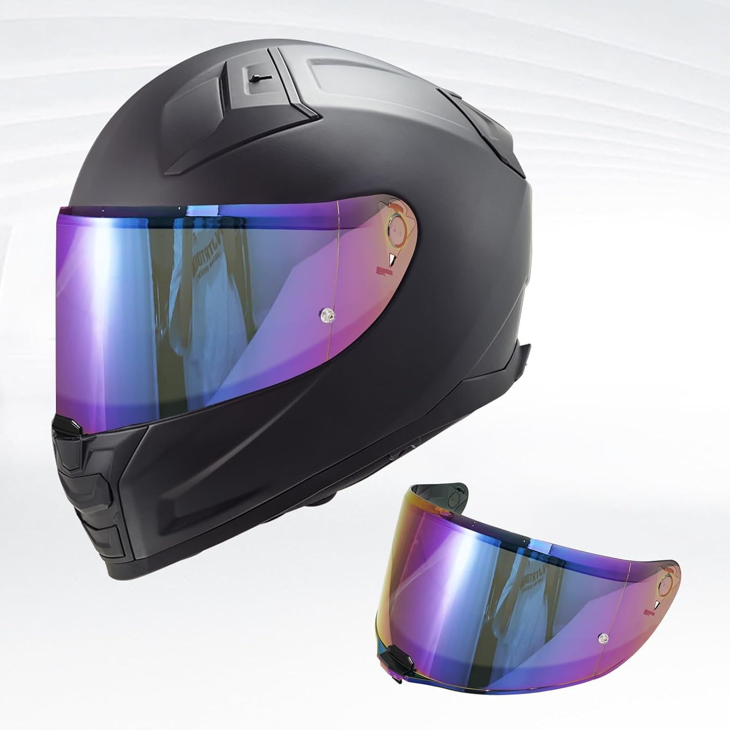 60% Korting: Motorhelm Vizier Regenboog - Vervanging voor VECTOR II/Citation II/FF811