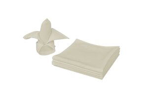 vidaXL Servetten Crème 10 stuks (50x50 cm) - 52% Korting!
