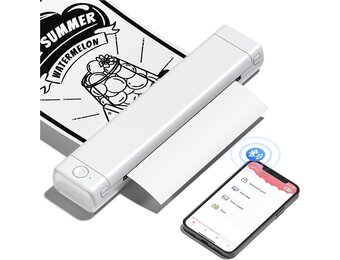 Draagbare Thermische Printer A4 - Inktloos & Bluetooth - Wit