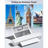 Draagbare Thermische Printer A4 - Inktloos & Bluetooth - Wit