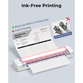 Draagbare Thermische Printer A4 - Inktloos & Bluetooth - Wit