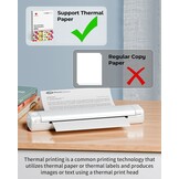 Draagbare Thermische Printer A4 - Inktloos & Bluetooth - Wit