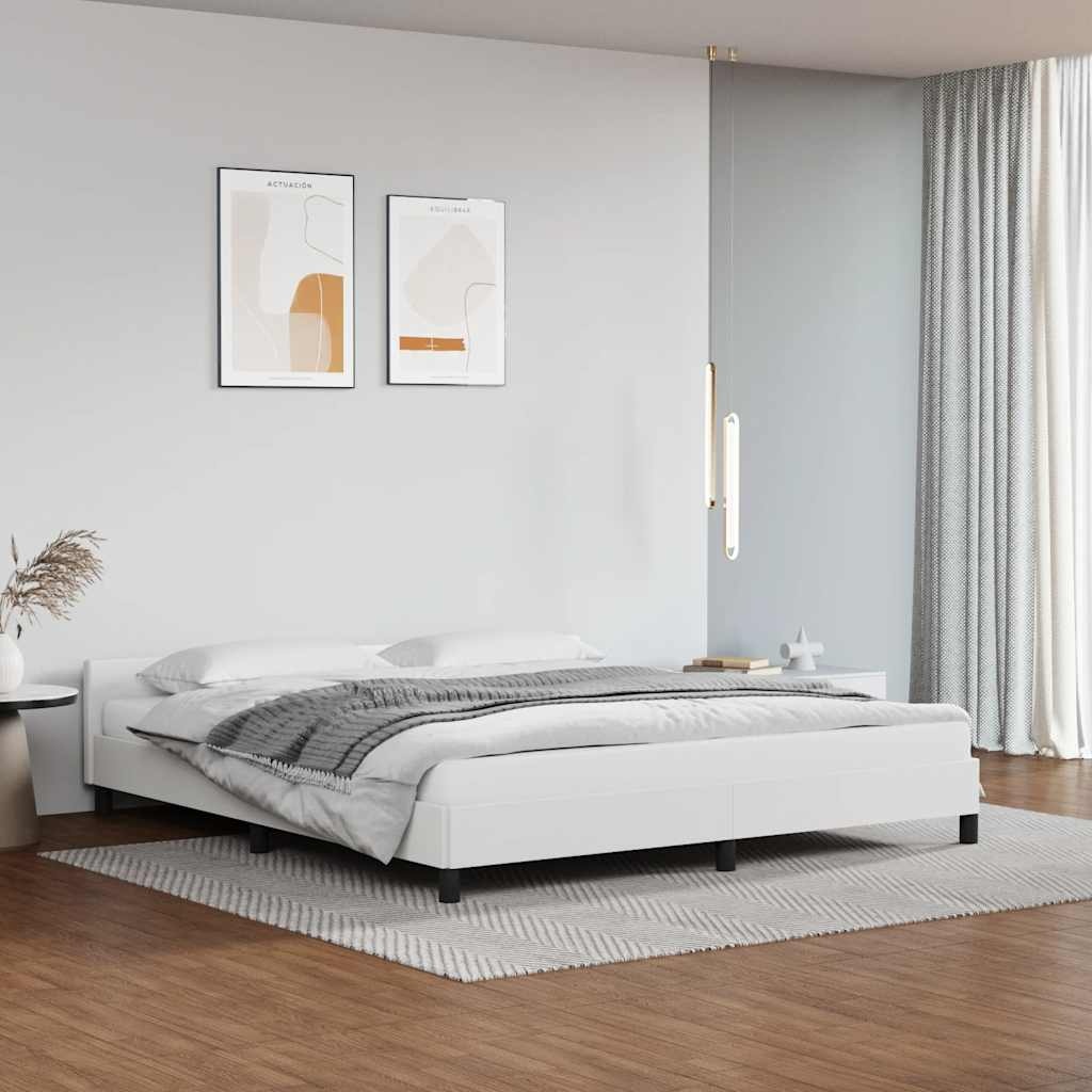 vidaXL Bedframe met hoofdeinde 180x200 cm Wit - 34% Korting!