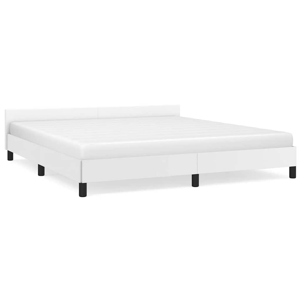 vidaXL Bedframe met hoofdeinde 180x200 cm Wit - 34% Korting!