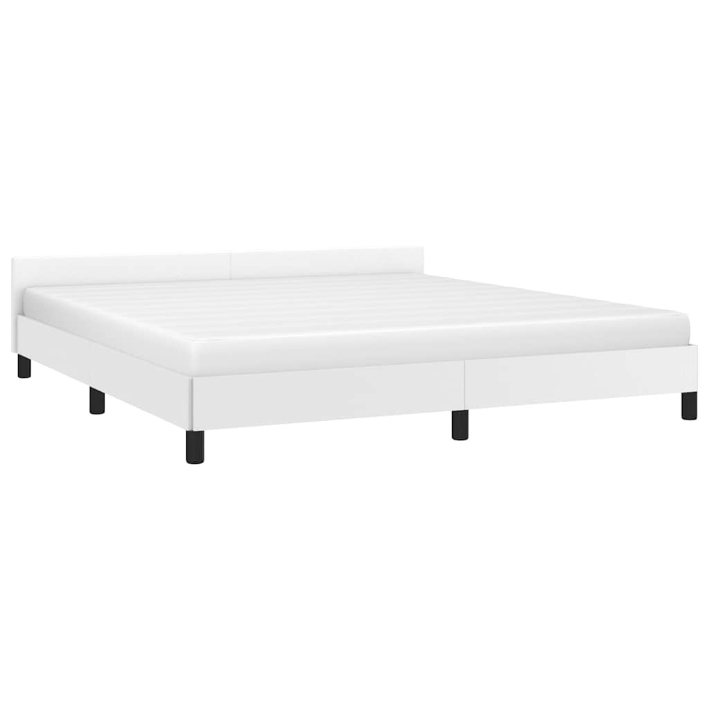 vidaXL Bedframe met hoofdeinde 180x200 cm Wit - 34% Korting!
