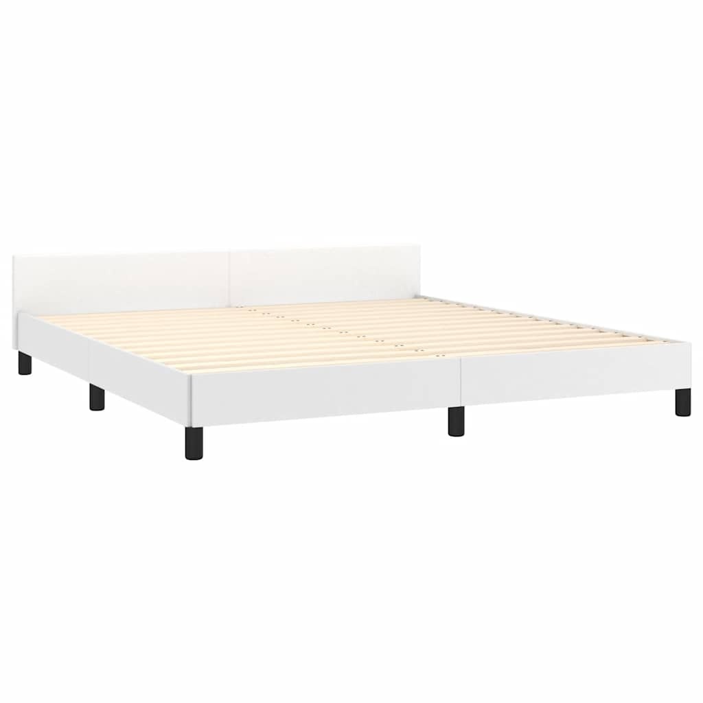vidaXL Bedframe met hoofdeinde 180x200 cm Wit - 34% Korting!