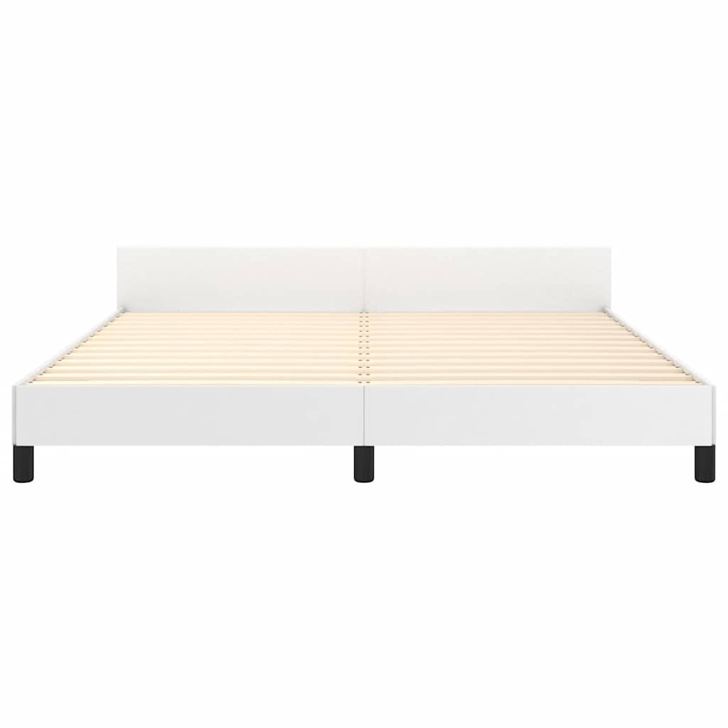 vidaXL Bedframe met hoofdeinde 180x200 cm Wit - 34% Korting!