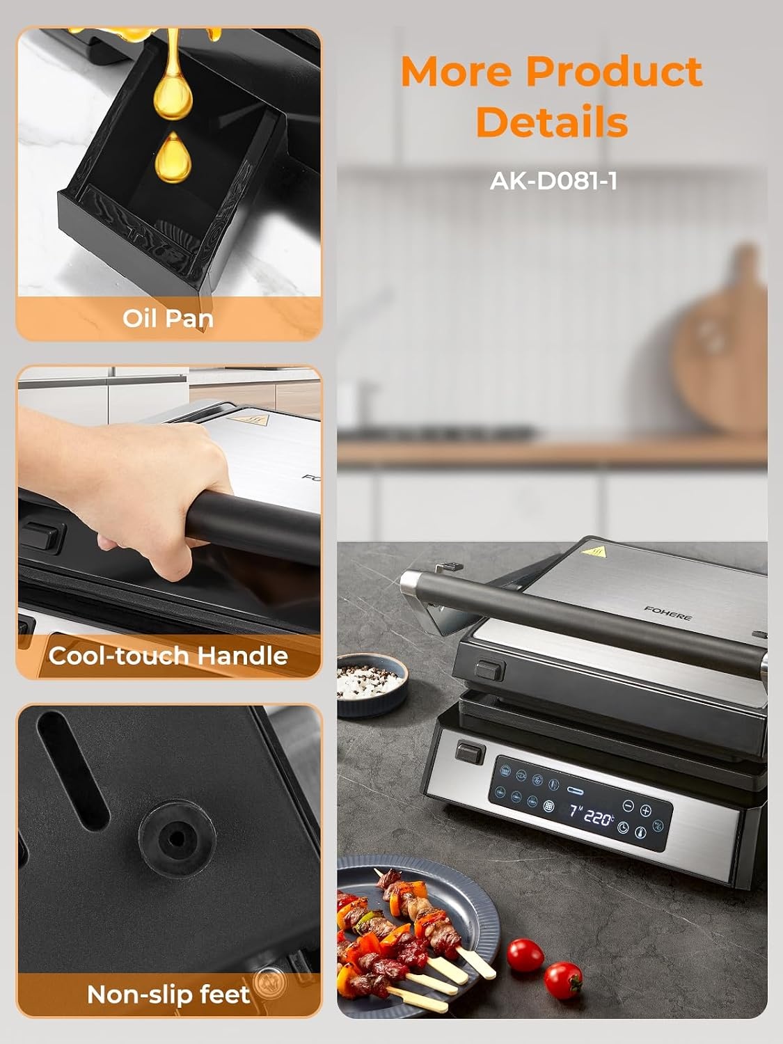 Contactgrill XL 4-in-1 met 35% Korting | Sandwichmaker & Wafelijzer